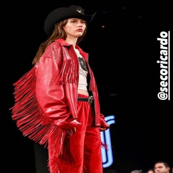 RICARDO SECO NYFW CENSUS FW21 / OVERSIZED RED SHEEP LEATHER JACKET